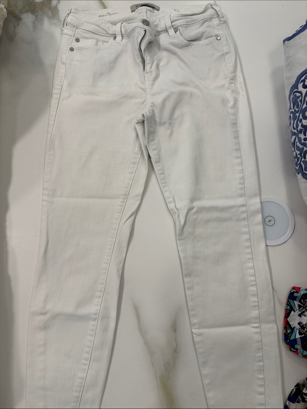 Liverpool White Skinny Ankle Jeans